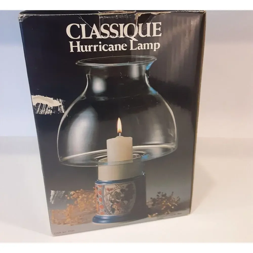 Vintage Hurricane Lamp Gailstyn-Sutton 1982 Chinoiserie Candle Timeless 10.5